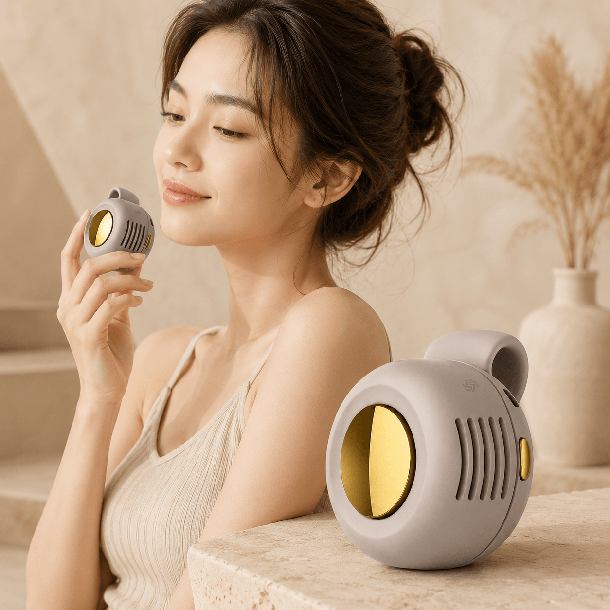 Portable Mini Fan — Soft Beige